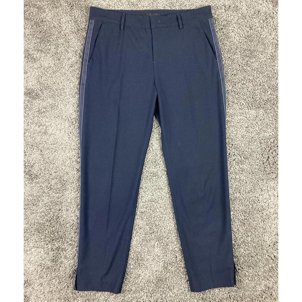 MAC Jeans Cigarette Galloon Drape Navy Slim Pants Women Size 	EU 38 US 6 Stretch